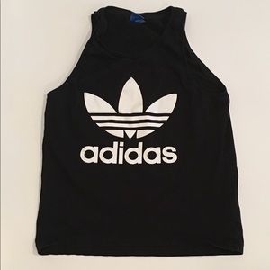 Black and White Adidas Tank Top